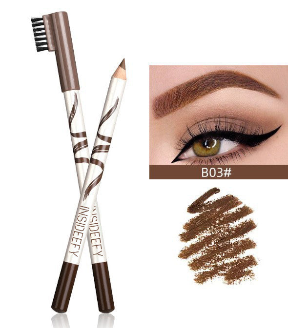 Double-ended Wooden Barrel Hard-core Eyebrow Pencil