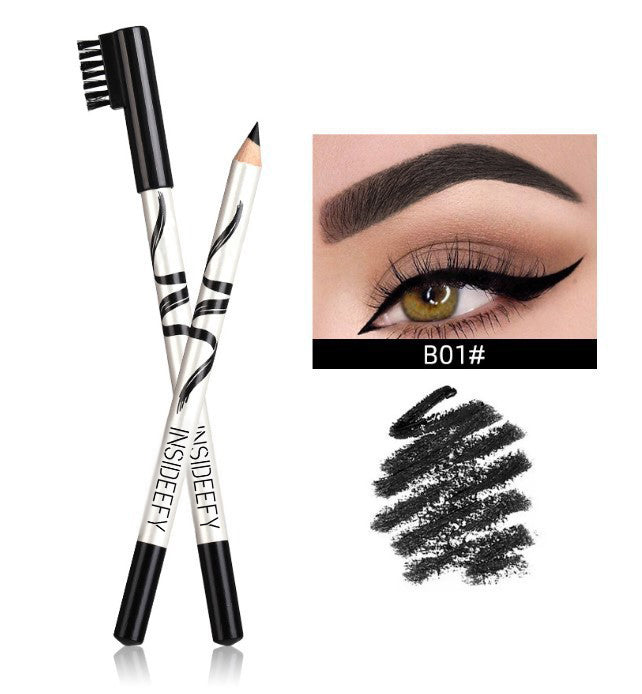 Double-ended Wooden Barrel Hard-core Eyebrow Pencil
