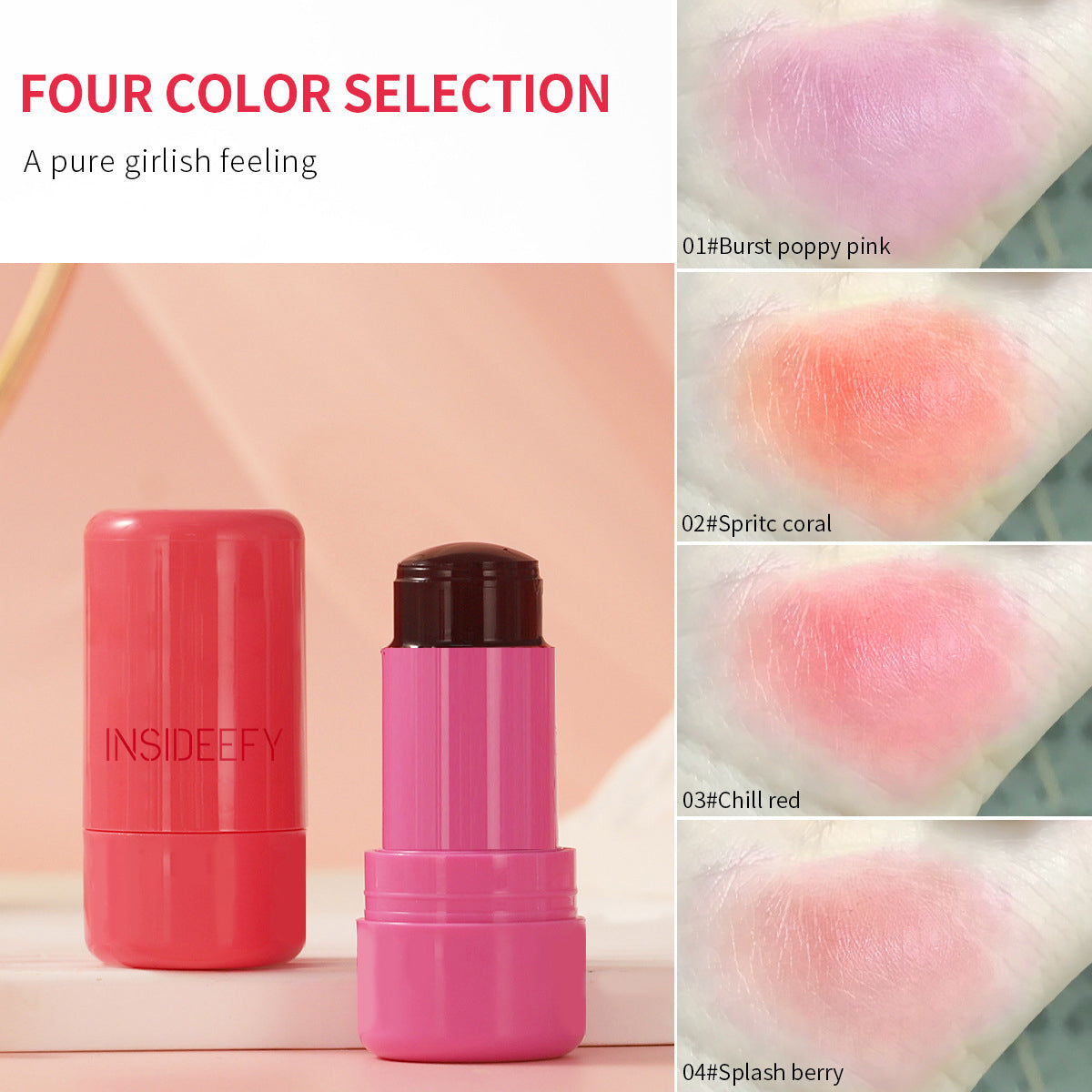 Naturally Brightening Gel Blush And Contour Lipstick
