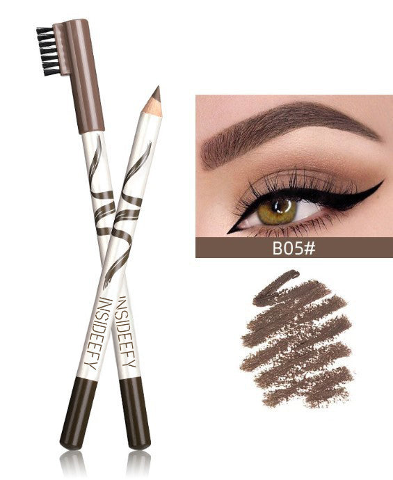 Double-ended Wooden Barrel Hard-core Eyebrow Pencil
