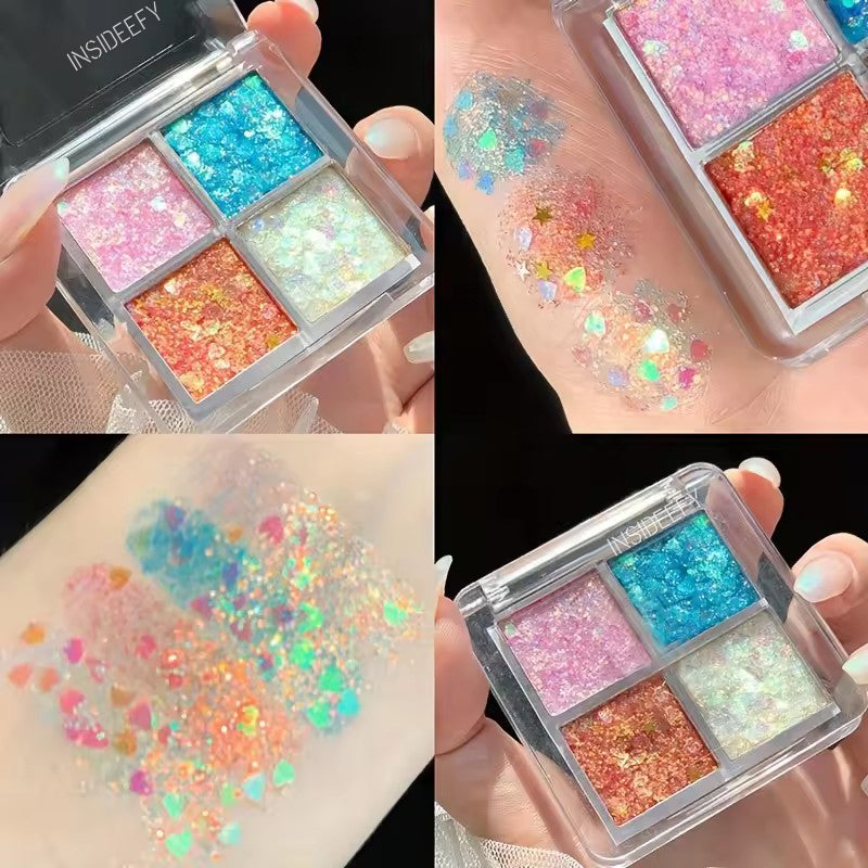 Mini 4-Color Glitter Eyeshadow Palette