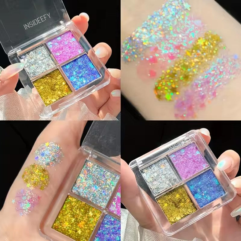 Mini 4-Color Glitter Eyeshadow Palette
