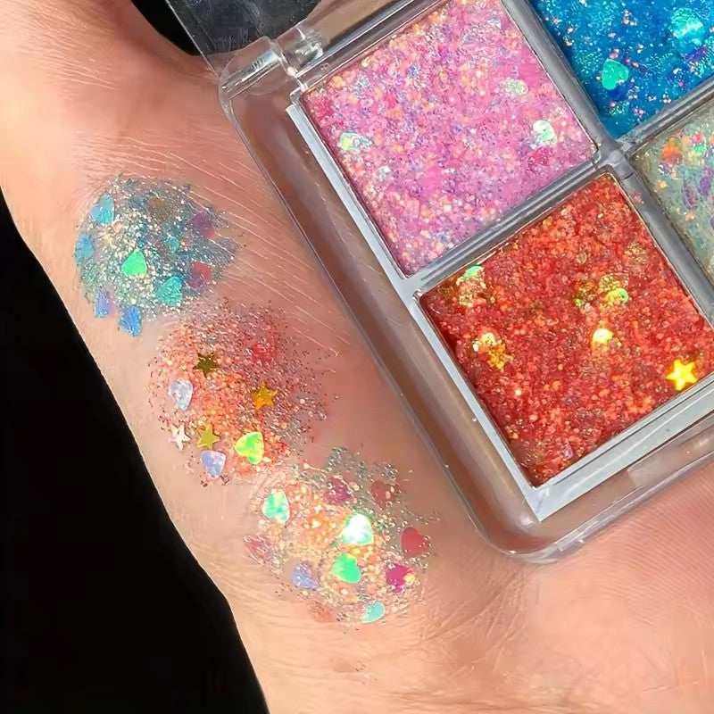 Mini 4-Color Glitter Eyeshadow Palette