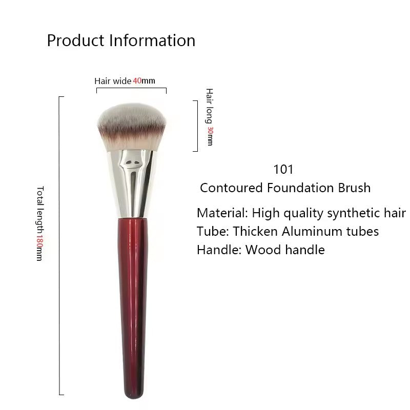 Contoured Foundation Makeup Brushes