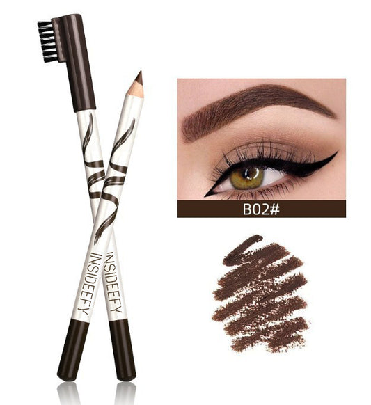 Double-ended Wooden Barrel Hard-core Eyebrow Pencil